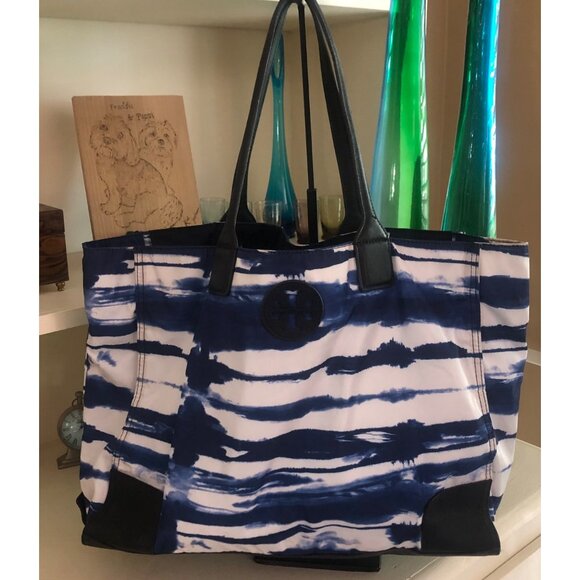 Tory Burch Ella Tie-dye Tote in Babylon Blue - Picture 1 of 15